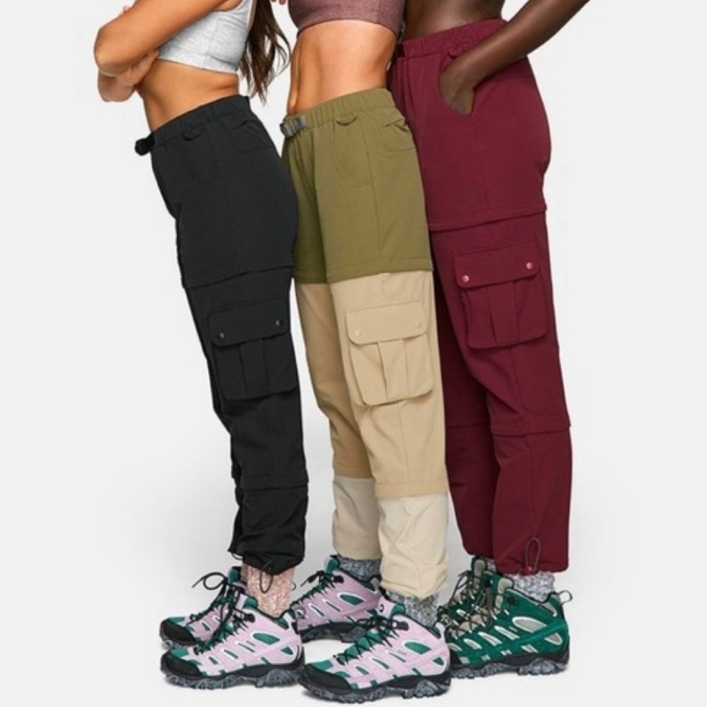 Outdoor Voices Green and Tan Cropped Pants